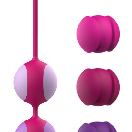 Вагінальні кульки Liebe Kewos — Cerise/Candy Violet, 5 кульок у комплекті, 15, 25, 35, 45 та 55 г
