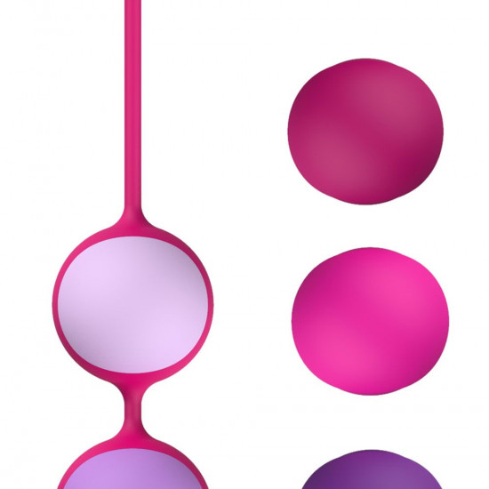 Вагінальні кульки Liebe Kewos — Cerise/Candy Violet, 5 кульок у комплекті, 15, 25, 35, 45 та 55 г