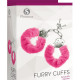 Наручники S Pleasures Furry Cuffs Pink з пухнастим оздобленням, 2 ключі в комплекті
