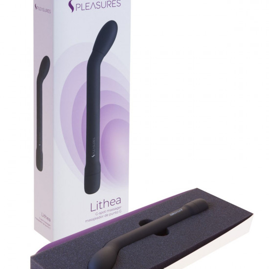 Тонкий вібратор для точки G S Pleasures Lithea Black, 7 режимів