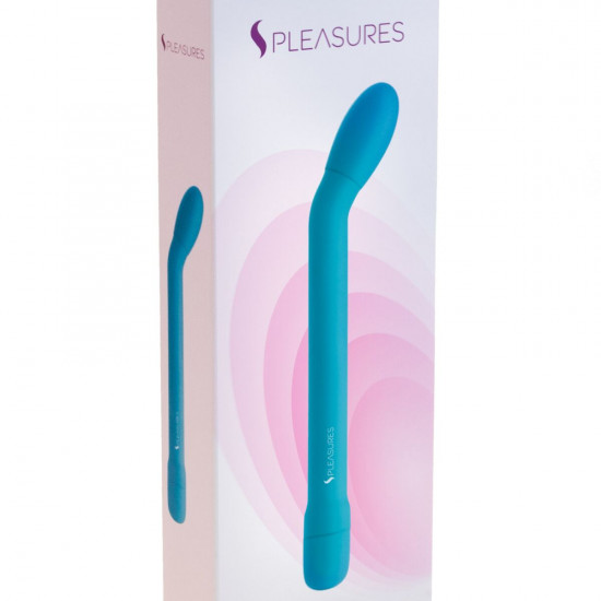 Тонкий вібратор для точки G S Pleasures Lithea Turqouise, 7 режимів