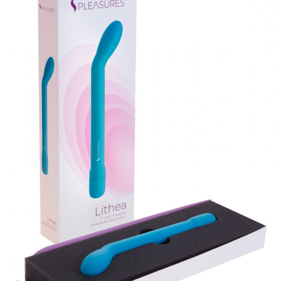 Тонкий вібратор для точки G S Pleasures Lithea Turqouise, 7 режимів