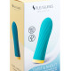 Віброкуля S Pleasures Bullets Twist & Shout Turquoise, бірюзова, ребриста поверхня, 10 режимів
