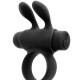 Ерекційне віброкільце S Pleasures Premium Rabbit Ring, чорне, зі знімною віброкулею та вушками