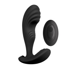 Вібромасажер простати S Pleasures Premium Cozy, чорний, з рельєфною головкою, 10 режимів