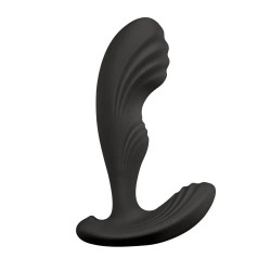 Вібромасажер простати S Pleasures Premium Cozy, чорний, з рельєфною головкою, 10 режимів