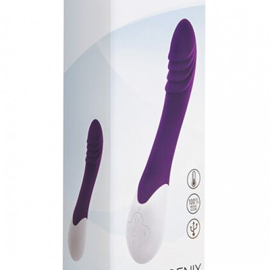 Вібратор S Pleasures Premium Phoenix, для точки G, фіолетовий, водостійкий, 16 видів вібрації, нагрів