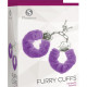 Наручники S Pleasures Furry Cuffs Purple з пухнастим оздобленням, 2 ключі в комплекті