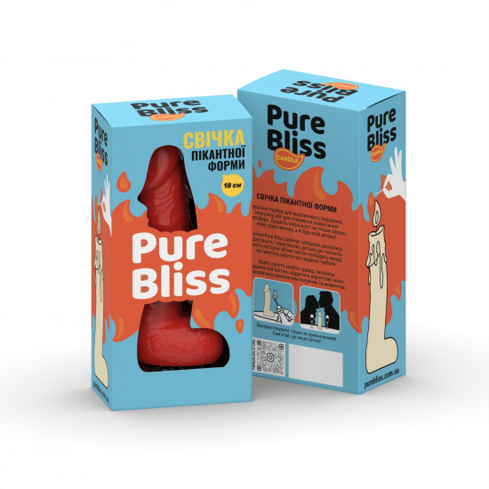 Свічка у вигляді члена Pure Bliss BIG Red 18 см