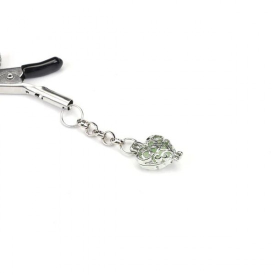 Затискачі для сосків Liebe Seele Glow-in-dark Nipple Clamps Green