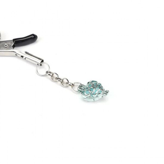 Затискачі для сосків Liebe Seele Glow-in-dark Nipple Clamps Light Blue