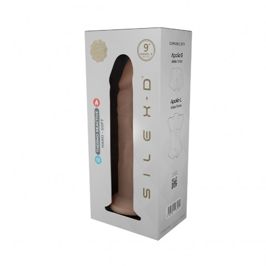 Фалоімітатор SilexD Oscar Flesh (MODEL 2 size 9in) Liquid Silicone, підходить для торса Apollo S і L