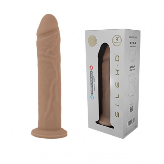 Фалоімітатор SilexD Oscar Flesh (MODEL 2 size 9in) Liquid Silicone, підходить для торса Apollo S і L