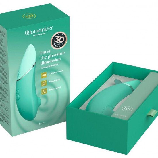 Вакуумний кліторальний стимулятор Womanizer Next Sage, 3D Pleasure Air, 14 рівнів інтенсивності