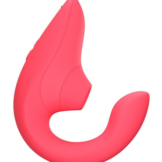 Вагінально-кліторальний стимулятор Womanizer Blend Vibrant Rose, вібрація + вакуум, 2 мотори