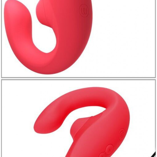 Вагінально-кліторальний стимулятор Womanizer Blend Vibrant Rose, вібрація + вакуум, 2 мотори