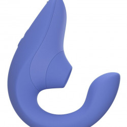 Вагінально-кліторальний стимулятор Womanizer Blend Vibrant Blue, вібрація + вакуум, 2 мотори