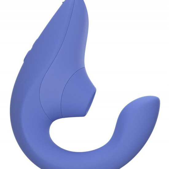 Вагінально-кліторальний стимулятор Womanizer Blend Vibrant Blue, вібрація + вакуум, 2 мотори