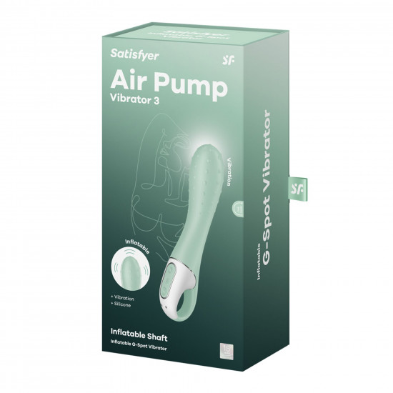 Вібратор точки G Satisfyer Air Pump Vibrator 3, надувається, 12 режимів вібрації