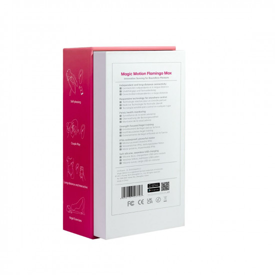 Смарт-віброяйце Magic Motion Flamingo Max Pink 2 в 1: віброяйце та тренажер Кегеля, 10 режимів