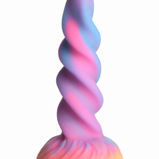 Фентезійний фалоімітатор Creature Cocks Glow-in-the-Dark Unicorn Dildo, світиться в темряві, 20,6 см