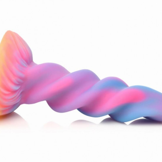 Фентезійний фалоімітатор Creature Cocks Glow-in-the-Dark Unicorn Dildo, світиться в темряві, 20,6 см