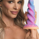 Фентезійний фалоімітатор Creature Cocks Glow-in-the-Dark Unicorn Dildo, світиться в темряві, 20,6 см