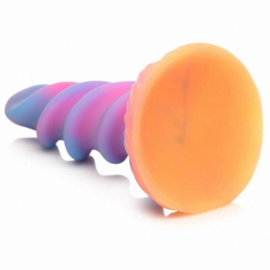 Фентезійний фалоімітатор Creature Cocks Glow-in-the-Dark Unicorn Dildo, світиться в темряві, 20,6 см