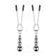 Затискачі для сосків Bedroom Fantasies: Nipple Clamps with Beaded Chain - Silver