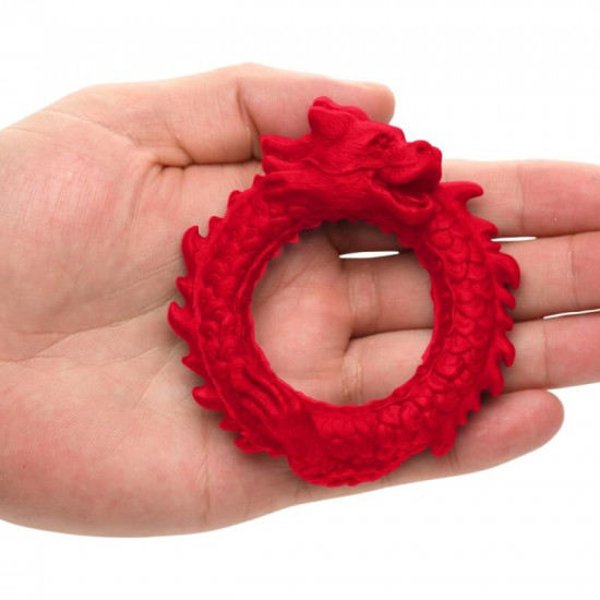 Ерекційне кільце – дракон Creature Cocks Rise of the Dragon Silicone Penis Ring – Red, діаметр 4 см