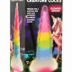 Фентезійний фалоімітатор Creature Cocks Luminescent Rainbow Silicone Dildo, світиться в темряві, 19,6 см