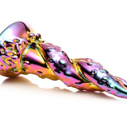 Фентезійний скляний фалоімітатор Creature Cocks Enchanting Rainbow Glass Dildo, 16 см
