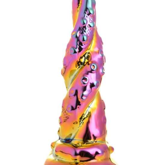 Фентезійний скляний фалоімітатор Creature Cocks Enchanting Rainbow Glass Dildo, 16 см