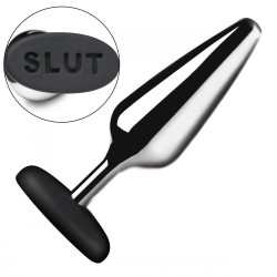 Анальна пробка Master Series Butt Slut Metal & Silicone Butt Plug - Silver