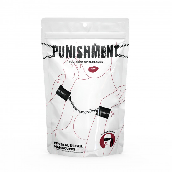 Наручники Punishment - Crystal Detail Handcuffs - Black