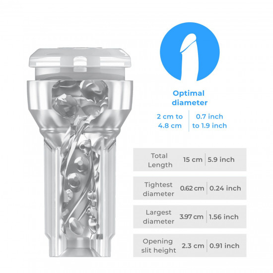 Мастурбатор Kiiroo Feel Pocket Crystal сумісний з PowerBlow