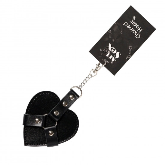 Брелок на карабіні для ключів Art of Sex Chained Heart, Чорний