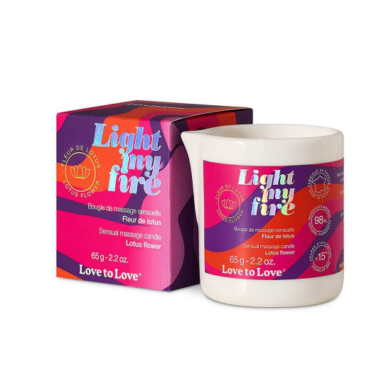 Масажна свічка Love To Love LIGHT MY FIRE Lotus (65 мл)
