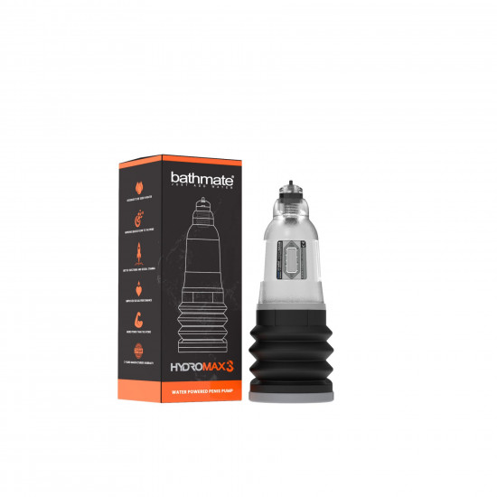 Гідропомпа Bathmate Hydromax 3 Clear, для члена довжиною до 7,5 см, діаметр до 4,5 см
