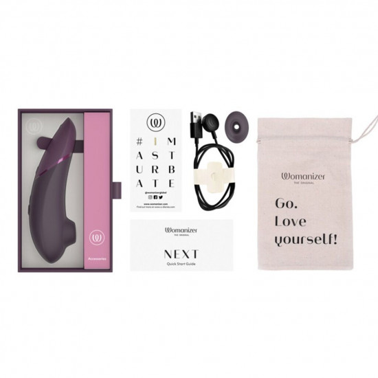 Вакуумний кліторальний стимулятор Womanizer Next Dark Purple, 3D Pleasure Air, 14 рівнів інтенсивності