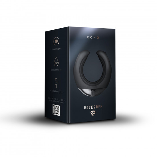 Мінімастурбатор Rocks Off Echo, 10 режимів вібрації, до 8 годин роботи