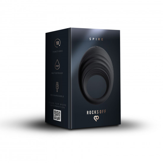 Ерекційне віброкільце Rocks Off Spire, дуже м’яке, 10 режимів