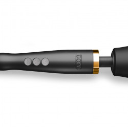 Преміальний вібромасажер DOXY Die Cast матово-чорний, з покриттям із 24-каратного золота