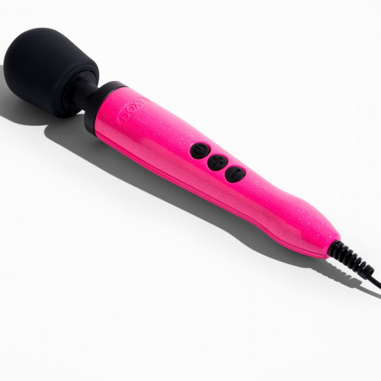 Вібромасажер DOXY Die Cast Massager Hot Pink, дуже потужний, живлення 220В, металевий корпус