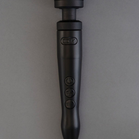 Вібромасажер DOXY Die Cast 3 Matt Black, дуже потужний, живлення 220В, металевий корпус