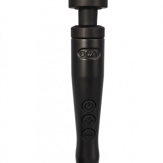 Вібромасажер DOXY Die Cast 3 Matt Black, дуже потужний, живлення 220В, металевий корпус