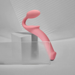 Безремінний страпон Strap-On-Me Rose XL, повністю регульований, діаметр 4,5 см