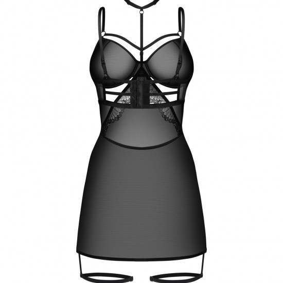 Бебі-долл Obsessive Arrowel Black chemise S/M
