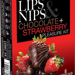 Подарунковий набір Sensuva Lips & Nips Pleasure Kit - Chocolate Strawberry 2 x 4г