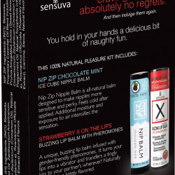 Подарунковий набір Sensuva Lips & Nips Pleasure Kit - Chocolate Strawberry 2 x 4г